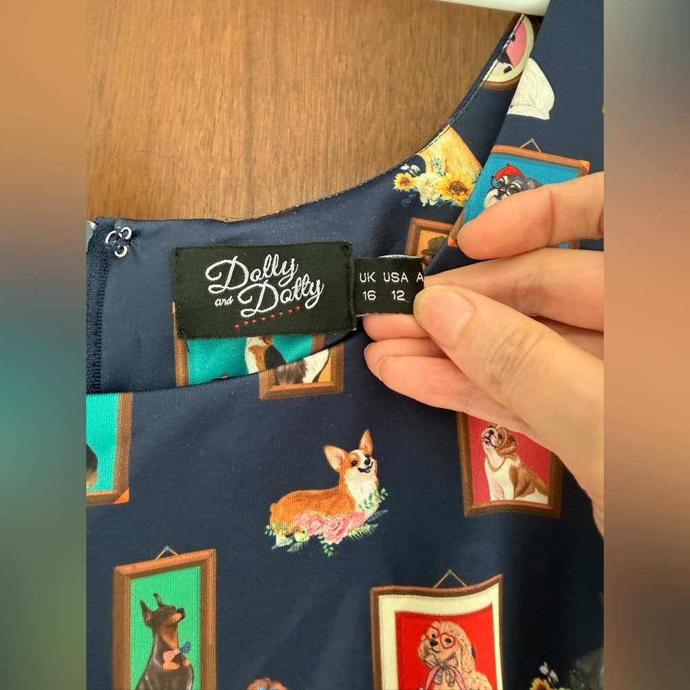 NWOT Dog Portrait Dress-Size 12 - Picture 3 of 6